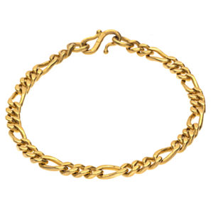 24K Classic 7″ Figaro Link Bracelet