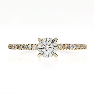 Dazzling 14K Yellow Gold .46CT Canadian Diamond Engagement Ring