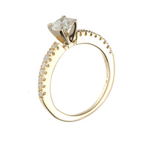 Dazzling 14K Yellow Gold .46CT Canadian Diamond Engagement Ring