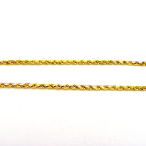 Stylish 22K Yellow Gold 17.5″ Solid Rope Link Chain
