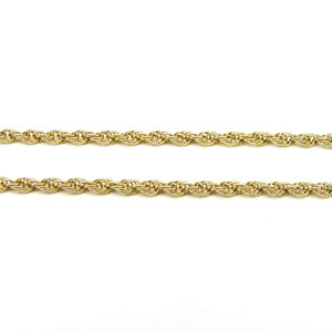 10K Yellow Gold 18.25″ Hollow Rope Link Chain