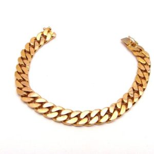 Heavy 22K Yellow Gold 6.75″ Solid Curb Link Bracelet