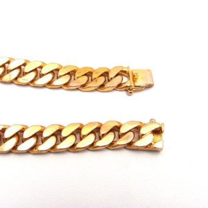 Heavy 22K Yellow Gold 6.75″ Solid Curb Link Bracelet
