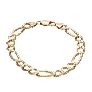 Stylish 10K Yellow Gold 8.25″ Figaro Link Bracelet