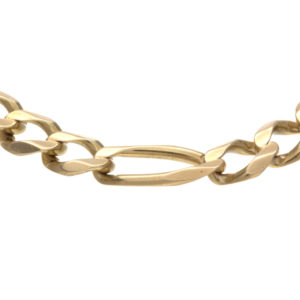 Stylish 10K Yellow Gold 8.25″ Figaro Link Bracelet