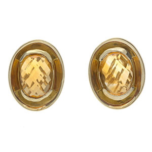 18K Yellow Gold Designer Chimento Citrine Earrings