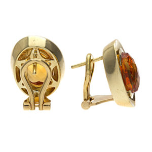 18K Yellow Gold Designer Chimento Citrine Earrings