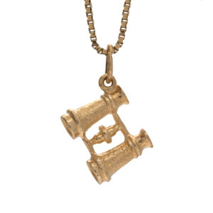 Fun 10K Yellow Gold Binoculars Charm/Pendant