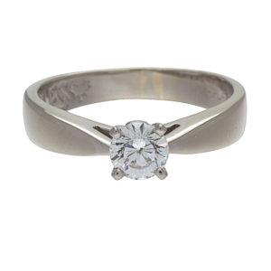 18K + Platinum .58CT Canadian Diamond Solitaire Engagement