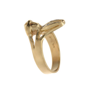 Fun 14K Yellow Gold Bugs Bunny Ring w/ Diamond Accents