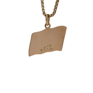 10K Yellow Gold Enamelled Canadian Flag Charm/Pendant
