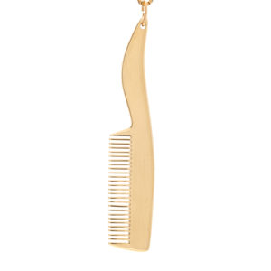 Stylish 14K Yellow Gold 70mm Eyelash Comb