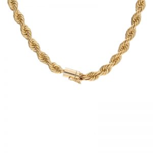 Heavy 14K Yellow Gold 24″ Rope Link Chain