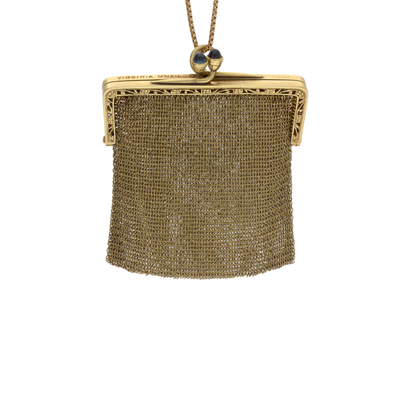 gold mesh clutch