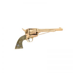 14K Yellow Gold 82mm Revolver Brooch w/ Gold Quartz