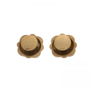 Vintage 14K Yellow Gold Enamel & Seed Pearl Collar Studs