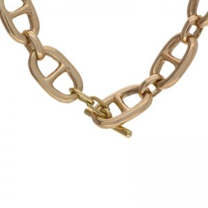 14K Yellow Gold Hand Made Heavy Marine Link Chain