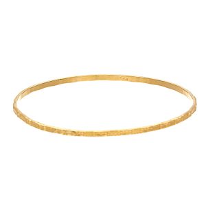 22K Yellow Gold Diamond Cut Fancy Pattern Bangle