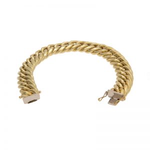 18K Yellow Gold 8″ Tight Curb Link Bracelet