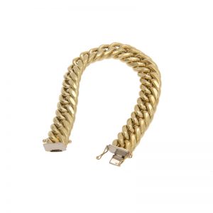 18K Yellow Gold 8″ Tight Curb Link Bracelet