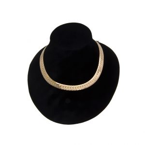 14K Yellow Gold 16″ Heavy Herringbone Necklace