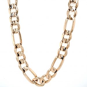 10K Yellow Gold 22″ Figaro Link Chain