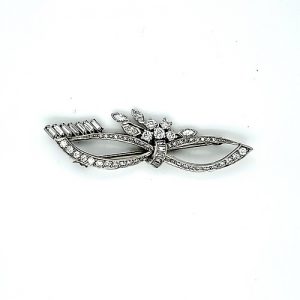 Birks Platinum 63 Multi-Cut Diamond Brooch