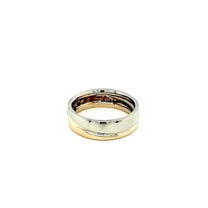 10K Yellow & White Gold 6.6mm Band Style Ring