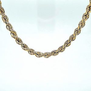 10K Yellow Gold 18.5″ Hollow Rope Link Chain