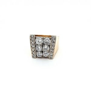 10K – 14K Yellow & White Gold 20 Diamond Fancy Ring