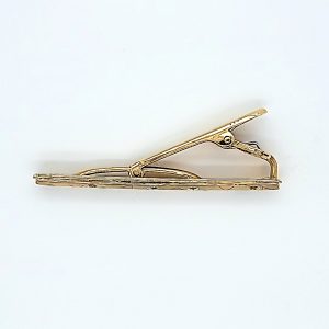 14K Yellow Gold 54mm Tie Bar w/ CZ Accents