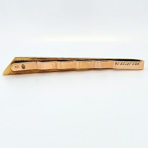 18K Yellow Gold  Diagonal Diamond Cut Tie Bar