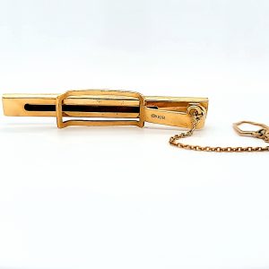 18K Yellow Gold Detailed 55mm Tie Bar
