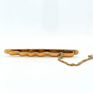 18K Tri-Gold Textured Holographic Tie Clip