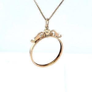 18K Yellow Gold Bezel Pendant