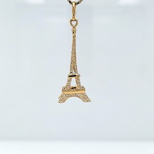 18K Yellow Gold 32mm Eiffel Tower Charm/Pendant