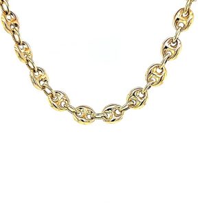 14K Yellow Gold 16″ Puffed Gucci Link Chain