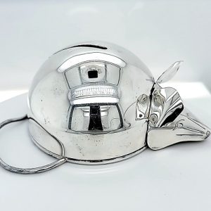 Sterling Silver Mouse Napier Coin Bank