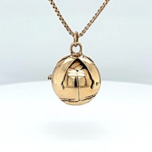 Vintage 9K Yellow Gold Masonic Golden Globe Folding Cross Charm