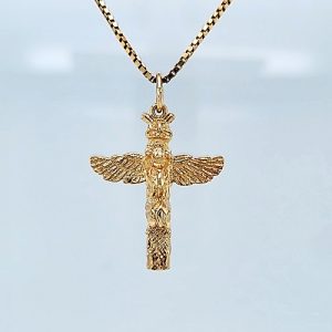 10K Yellow Gold 27mm Totem Charm/Pendant