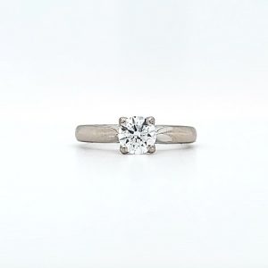 18K White Gold .51CT Round Brilliant Cut Canadian Diamond Solitaire Engagement Ring