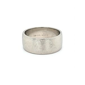 14K White Gold 8mm Band w/ Sand Blasted Finish