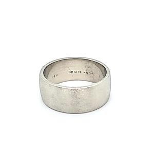 14K White Gold 8mm Band w/ Sand Blasted Finish