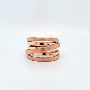 UnoAErre 18K Rose Gold Wide Wrap Ring
