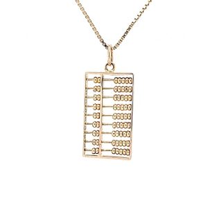 14K Yellow Gold Abacus Charm/Pendant Pendant