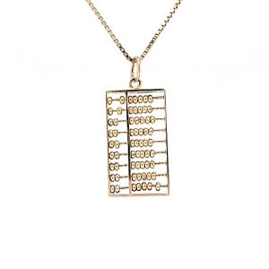 14K Yellow Gold Abacus Charm/Pendant Pendant