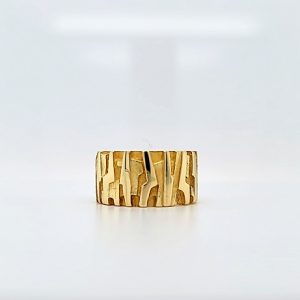 Stittgen 18K Yellow Gold 10.75mm Abstract Band Style Ring