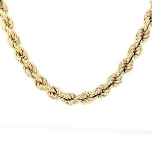 18K Yellow Gold 24″ Rope Link Chain