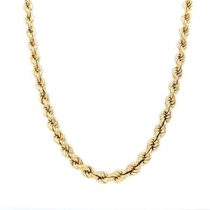 18K Yellow Gold 24″ Rope Link Chain