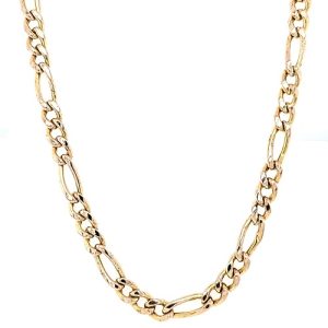 10K Yellow Gold 22″ Figaro Link Chain